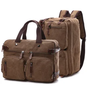 Vintage Canvas Men Travel Briefcase Large Capacity Business HandBag Men's Casual Travel Duffel Bags Laptop Backpack Tote Bag